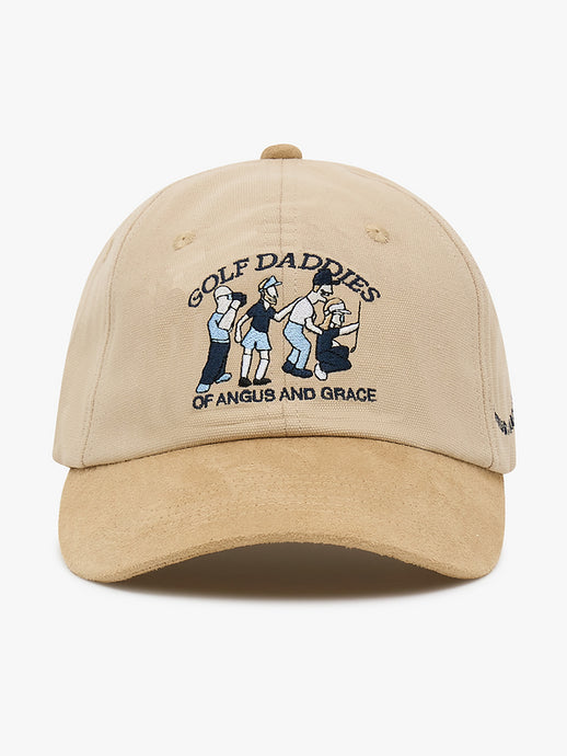 Angus & Grace Go Golfing Golf Daddy 6 Panel Suede Dad Cap