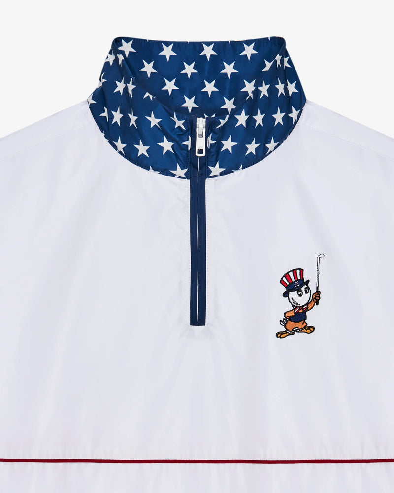 Load image into Gallery viewer, Malbon Eagle Buckets Nylon Quarter Zip Windbreaker
