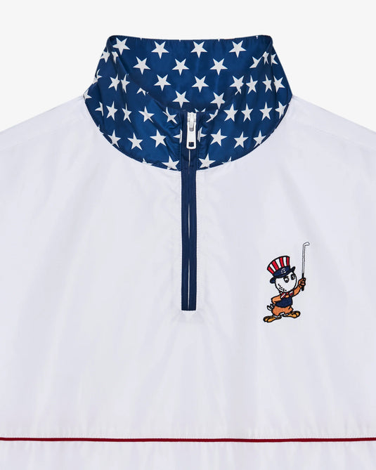 Malbon Eagle Buckets Nylon Quarter Zip Windbreaker