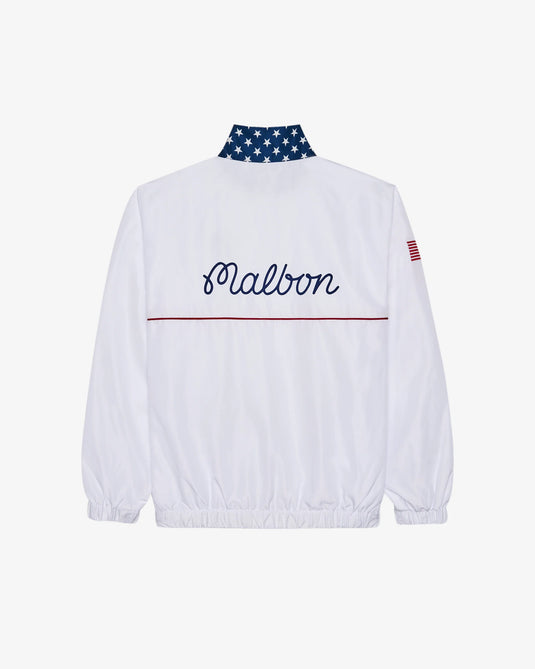 Malbon Eagle Buckets Nylon Quarter Zip Windbreaker