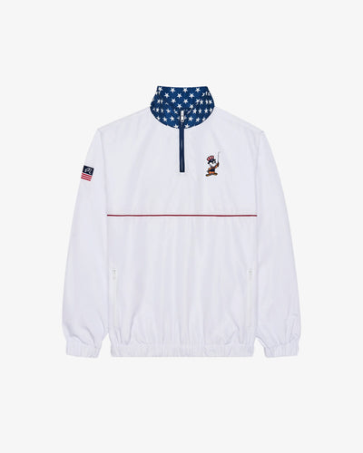 Malbon Eagle Buckets Nylon Quarter Zip Windbreaker