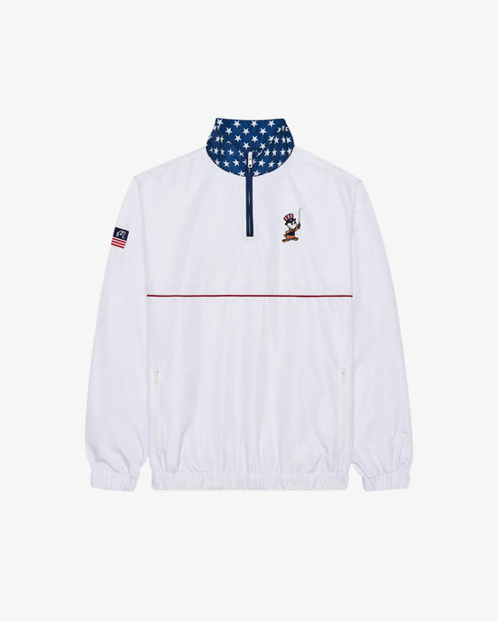 Malbon Eagle Buckets Nylon Quarter Zip Windbreaker