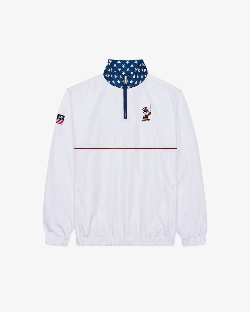 Load image into Gallery viewer, Malbon Eagle Buckets Nylon Quarter Zip Windbreaker
